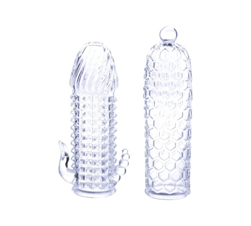 Набор из 2 прозрачных насадок на член Seductive Tickler Sleeves Set