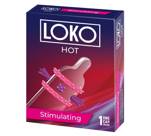 Стимулирующая насадка на пенис LOKO HOT с возбуждающим эффектом Стимулирующая насадка на пенис LOKO HOT с возбуждающим эффектом
