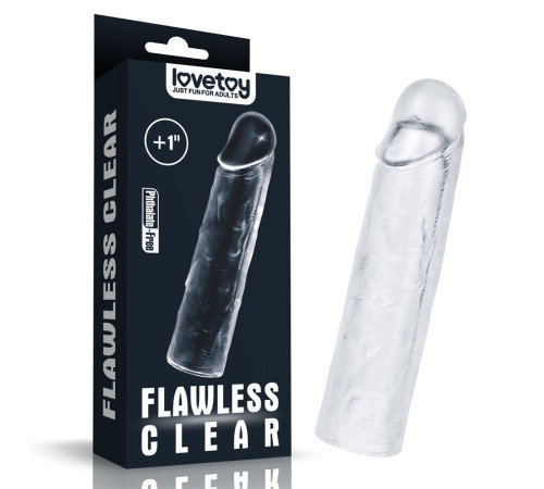 Прозрачная насадка-удлинитель Flawless Clear Penis Sleeve Add 1 - 15,5 см. Прозрачная насадка-удлинитель Flawless Clear Penis Sleeve Add 1 - 15,5 см.