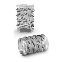 Прозрачная насадка с объёмными чёрточками STAY HARD COCK SLEEVE 06 CLEAR