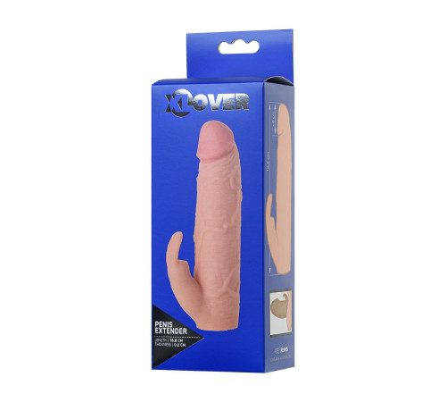 Телесная насадка Toyfa XLover для увеличения размера - 16,8 см.