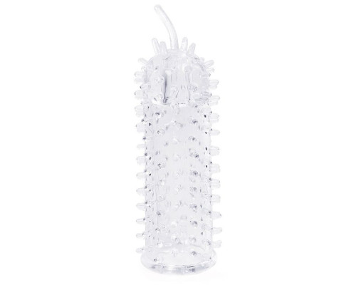 Заказать Закрытая рельефная насадка Crystal sleeve с усиками - 12 см. Заказать Закрытая рельефная насадка Crystal sleeve с усиками - 12 см.