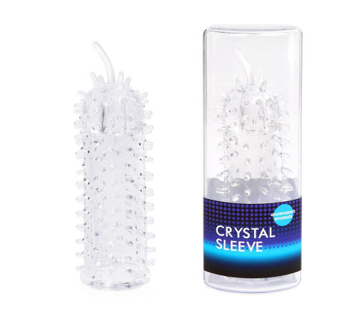 Закрытая рельефная насадка Crystal sleeve с усиками - 12 см. Закрытая рельефная насадка Crystal sleeve с усиками - 12 см.