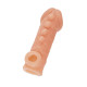Заказать Телесная закрытая насадка с шишечками Cock Sleeve 008 Size L - 17,6 см.