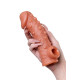 Заказать Насадка на фаллос с отверстием для мошонки Cock Sleeve 002 Size L - 17,6 см.