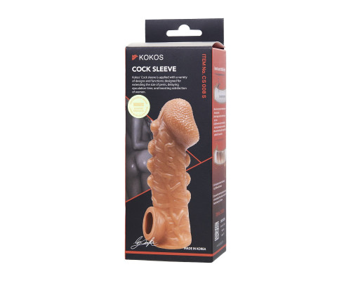 Телесная закрытая насадка с шишечками Cock Sleeve 008 Size S - 13,8 см. Телесная закрытая насадка с шишечками Cock Sleeve 008 Size S - 13,8 см.