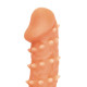 Заказать Телесная закрытая насадка с пупырышками Cock Sleeve 005 Size L - 17,6 см.