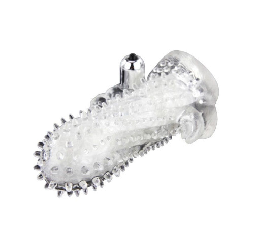 Насадка-удлинитель с пупырышками, усиками и вибрацией