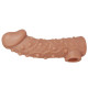 Заказать Телесная насадка на фаллос с отверстием для мошонки Cock Sleeve 002 Size M - 15,6 см.