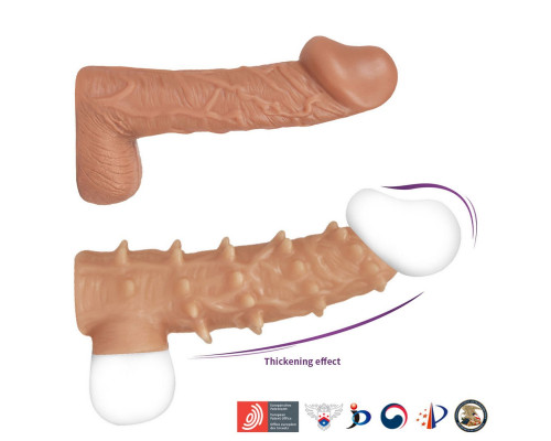 Заказать Телесная насадка с шипами и открытой головкой Nude Sleeve L - 14 см. Заказать Телесная насадка с шипами и открытой головкой Nude Sleeve L - 14 см.