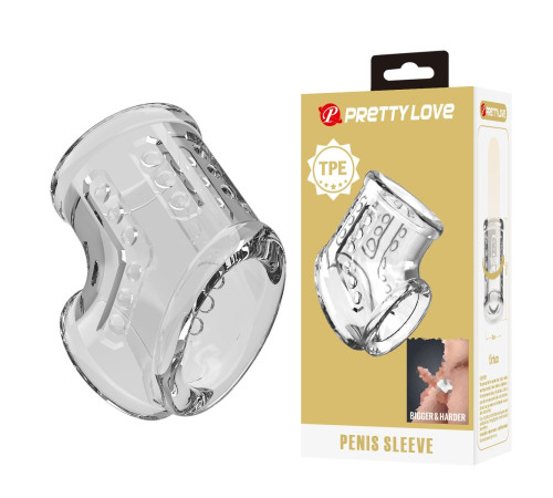 Прозрачная насадка на пенис и мошонку