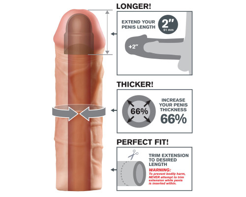 Заказать Телесная насадка Mega 2 Extension - 20 см. Заказать Телесная насадка Mega 2 Extension - 20 см.