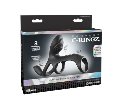 Черная насадка на пенис Ultimate Couples Cage Max