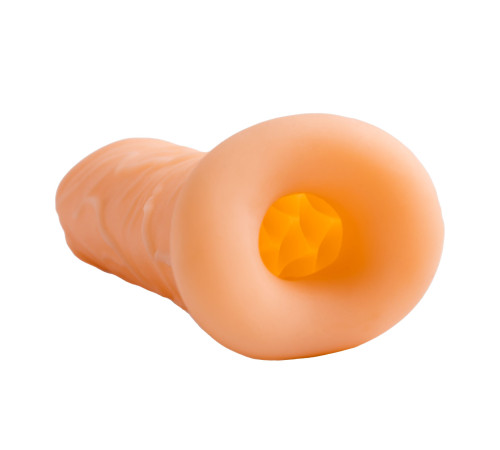 Телесный фаллоудлинитель Extra Size Bubbles - 15,5 см.