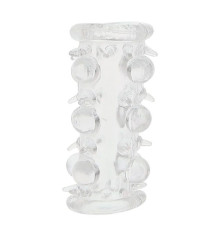 Прозрачная насадка на пенис с шипами и бугорками JELLY JOY LUST CLUSTER CLEAR