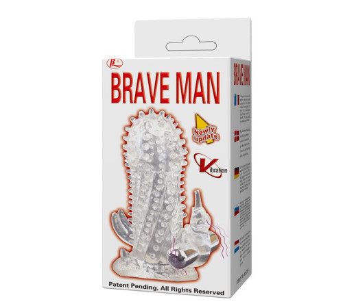 Насадка-удлинитель с пупырышками, усиками и вибрацией