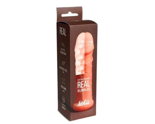 Заказать Телесный фаллоудлинитель Extra Sense Bubbles - 13,5 см. Заказать Телесный фаллоудлинитель Extra Sense Bubbles - 13,5 см.