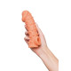 Заказать Телесная закрытая насадка с пупырышками Cock Sleeve 005 Size L - 17,6 см.