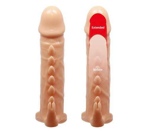 Телесная удлиняющая насадка Penis Sleeve Emmitt - 17 см. Телесная удлиняющая насадка Penis Sleeve Emmitt - 17 см.