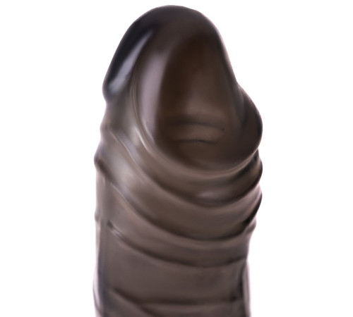 Дымчатая закрытая насадка с подхватом и анальным стимулятором