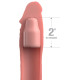 Заказать Телесная насадка-удлинитель 2 Inch Silicone X-tension with Strap - 20,3 см.