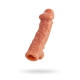 Заказать Телесная насадка на фаллос с отверстием для мошонки Cock Sleeve 002 Size M - 15,6 см.
