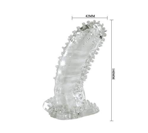 Насадка на пенис со стимуляцией предвагинальной зоны - 14 см.