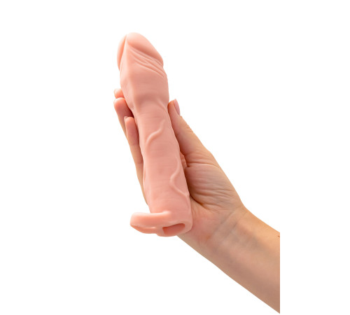 Телесная удлиняющая насадка с подхватом - 19 см.