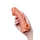Заказать Телесная насадка на фаллос с отверстием для мошонки Cock Sleeve 002 Size M - 15,6 см.