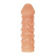 Заказать Телесная закрытая насадка с пучками шишечек Cock Sleeve 009 Size L - 17,6 см.