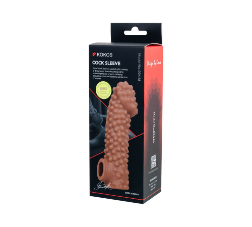 Насадка на фаллос с бугорками Cock Sleeve 004 Size M - 15,6 см.