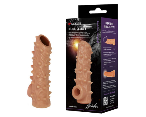 Заказать Телесная насадка с шипами и открытой головкой Nude Sleeve L - 14 см. Заказать Телесная насадка с шипами и открытой головкой Nude Sleeve L - 14 см.