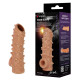 Заказать Телесная насадка с шипами и открытой головкой Nude Sleeve L - 14 см.
