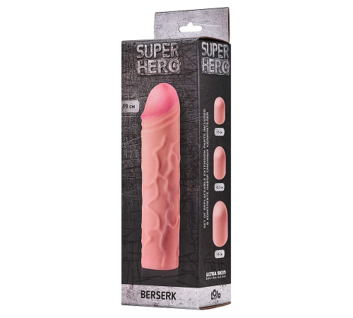 Фаллоудлинитель SUPER HERO Bersek - 19,5 см.