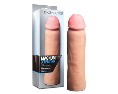 Заказать Телесная фаллическая насадка на пенис Magnum Xtender - 23 см.