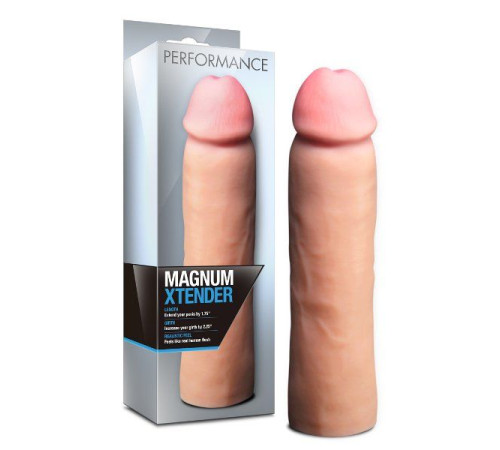 Телесная фаллическая насадка на пенис Magnum Xtender - 23 см.