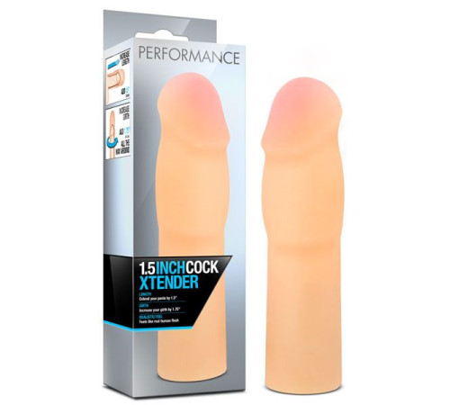 Телесная насадка-удлинитель на пенис PERFORMANCE 1.5INCH COCK XTENDER - 16 см. Телесная насадка-удлинитель на пенис PERFORMANCE 1.5INCH COCK XTENDER - 16 см.