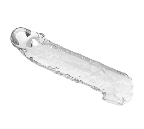 Прозрачный фаллоудлинитель с подхватом мошонки Silas - 26 см.
