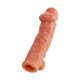 Заказать Насадка на фаллос с отверстием для мошонки Cock Sleeve 002 Size L - 17,6 см.