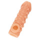 Заказать Телесная закрытая насадка с пучками шишечек Cock Sleeve 009 Size L - 17,6 см.