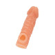 Заказать Телесная закрытая насадка с шершавой головкой Cock Sleeve 007 Size M - 15,6 см.