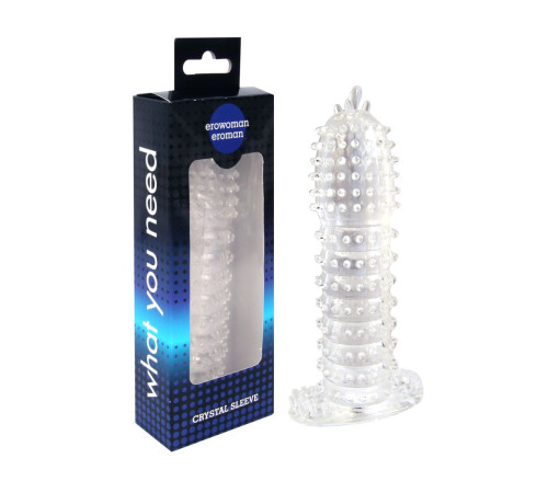 Закрытая прозрачная насадка Crystal sleeve - 12 см. Закрытая прозрачная насадка Crystal sleeve - 12 см.