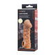 Заказать Телесная закрытая насадка с пучками шишечек Cock Sleeve 009 Size M - 15,6 см.