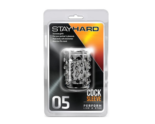Заказать Прозрачная насадка с капельками STAY HARD COCK SLEEVE 05 CLEAR