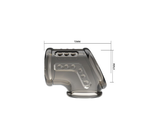 Дымчатая насадка на пенис и мошонку