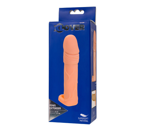 Телесная удлиняющая насадка с подхватом - 16 см.