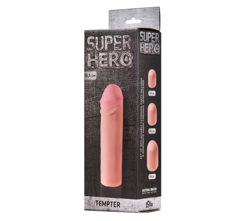 Фаллоудлинитель SUPER HERO Tempter - 16 см. Фаллоудлинитель SUPER HERO Tempter - 16 см.