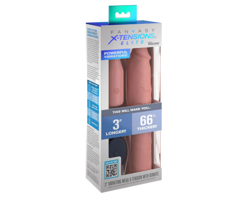Заказать Телесная вибронасадка на член 3 Vibrating Mega X-tension with Remote - 22,9 см. Заказать Телесная вибронасадка на член 3 Vibrating Mega X-tension with Remote - 22,9 см.