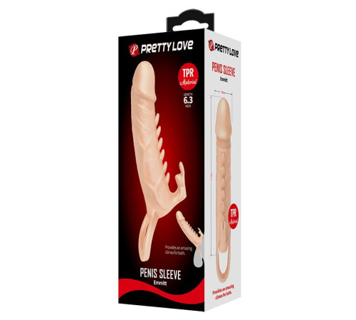 Телесная удлиняющая насадка Penis Sleeve Emmitt - 17 см. Телесная удлиняющая насадка Penis Sleeve Emmitt - 17 см.