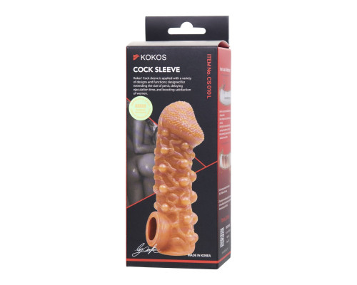 Заказать Телесная закрытая насадка с шариками Cock Sleeve 010 Size L - 17,6 см. Заказать Телесная закрытая насадка с шариками Cock Sleeve 010 Size L - 17,6 см.